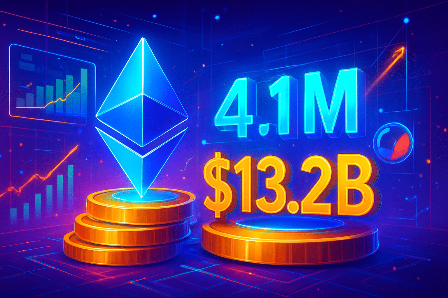 Bitmine nâng kho Ethereum lên 4,1 triệu, tổng kho vượt Bitmine nâng kho Ethereum lên 4,1 triệu, tổng kho vượt 13,2 tỷ USD