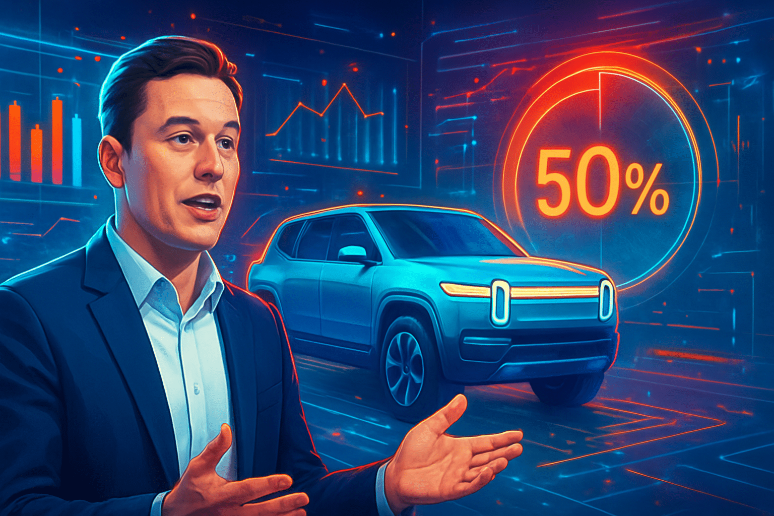 CEO Rivian: Elon Musk nắm 50% thị phần xe điện CEO Rivian: Elon Musk nắm 50% thị phần xe điện là không lành mạnh