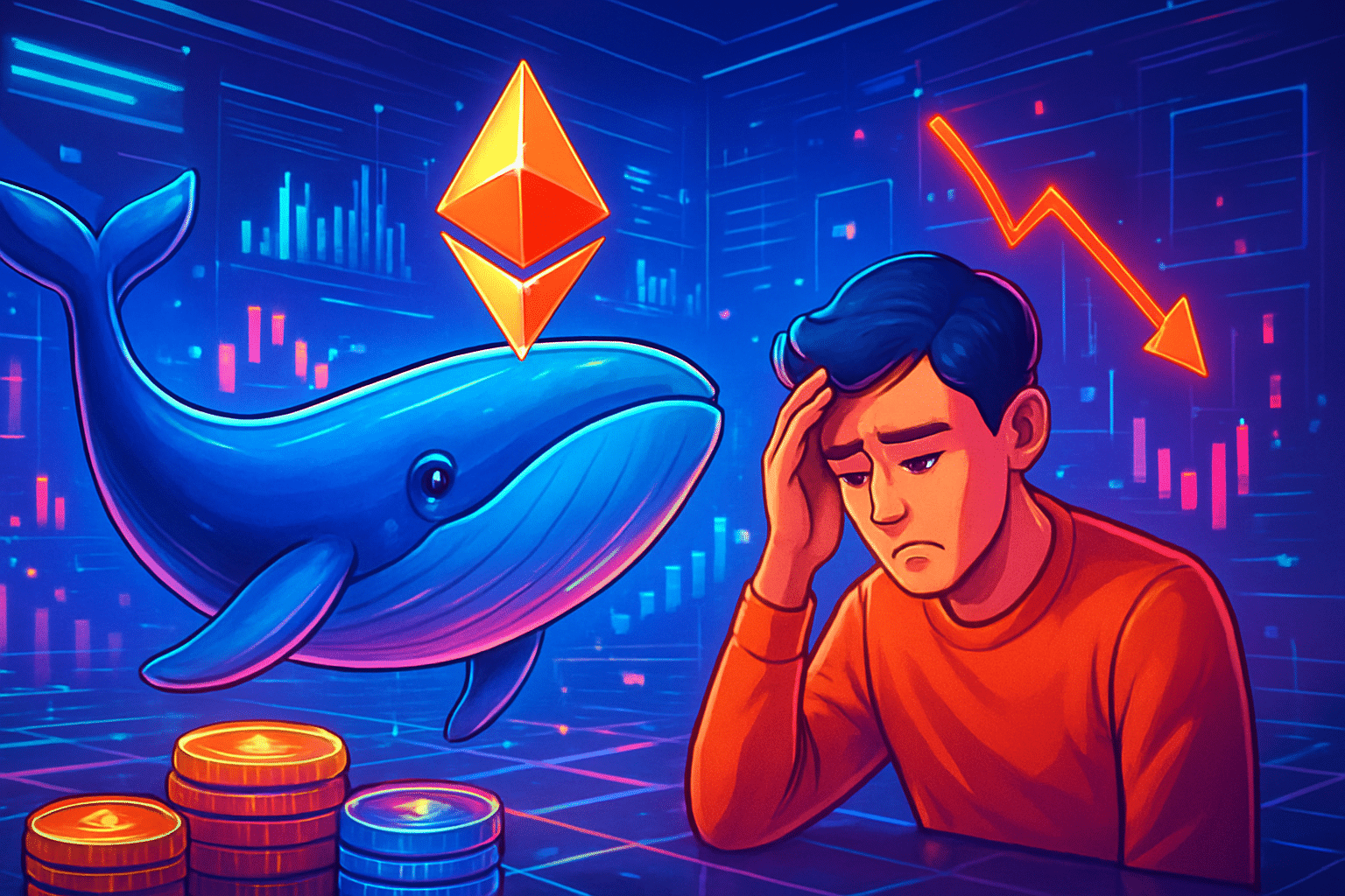 Cá voi Ethereum gom 350 triệu USD, nhà đầu tư Cá voi Ethereum gom 350 triệu USD, nhà đầu tư nhỏ lẻ mất niềm tin