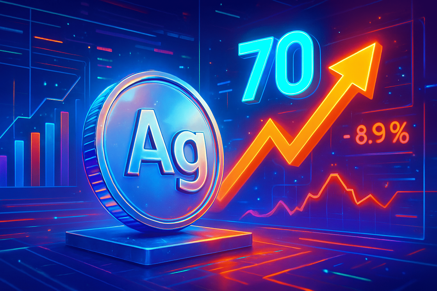 Giá bạc trụ vững trên 70 USD sau phiên giảm Giá bạc trụ vững trên 70 USD sau phiên giảm gần 9%