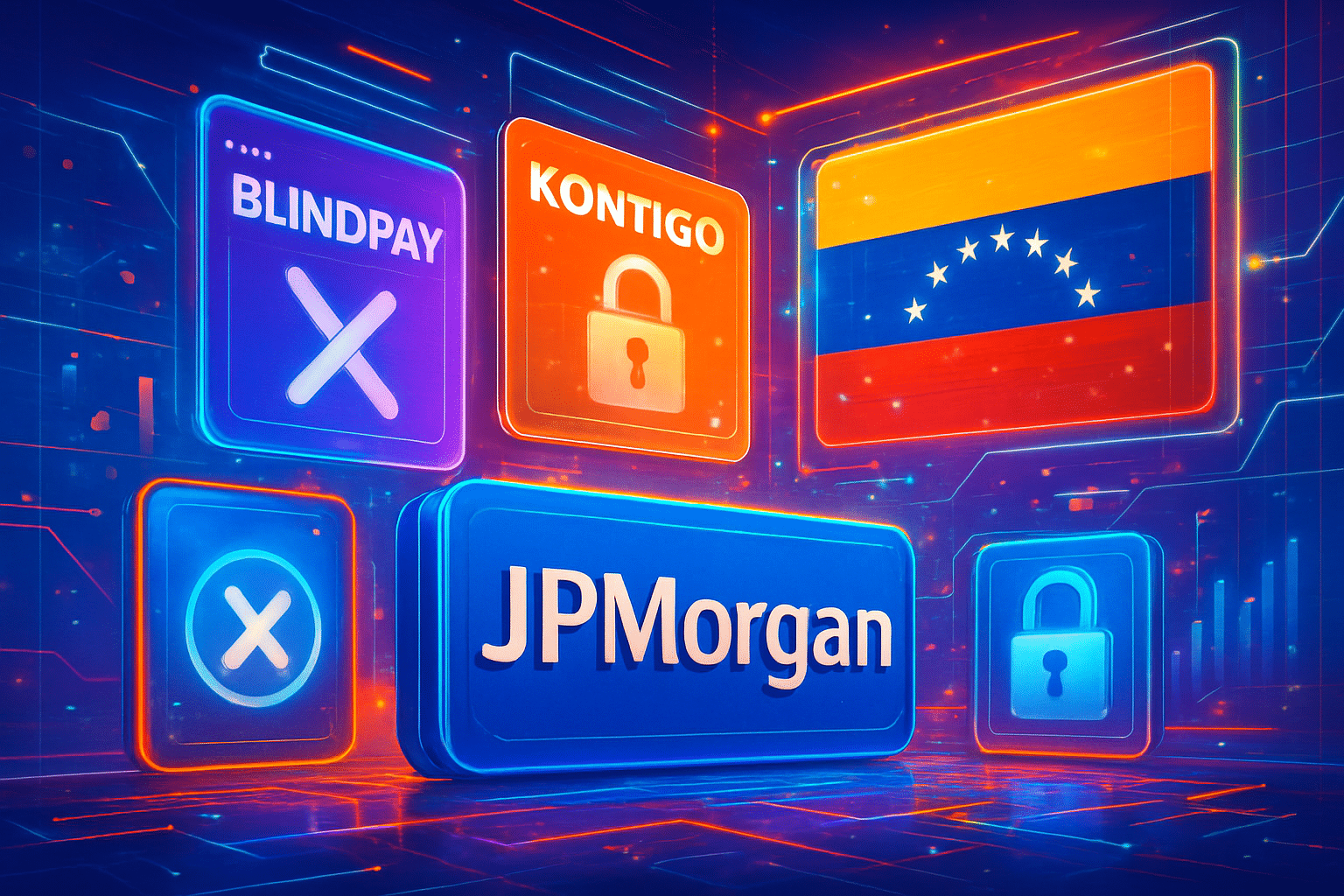 JPMorgan đóng băng tài khoản Blindpay, Kontigo vì lệnh trừng JPMorgan đóng băng tài khoản Blindpay, Kontigo vì lệnh trừng phạt Venezuela
