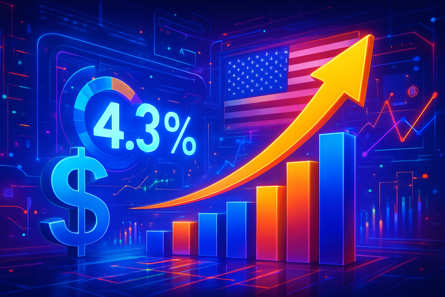 Kinh tế Mỹ tăng trưởng GDP 4,3% trong quý III Kinh tế Mỹ tăng trưởng GDP 4,3% trong quý III