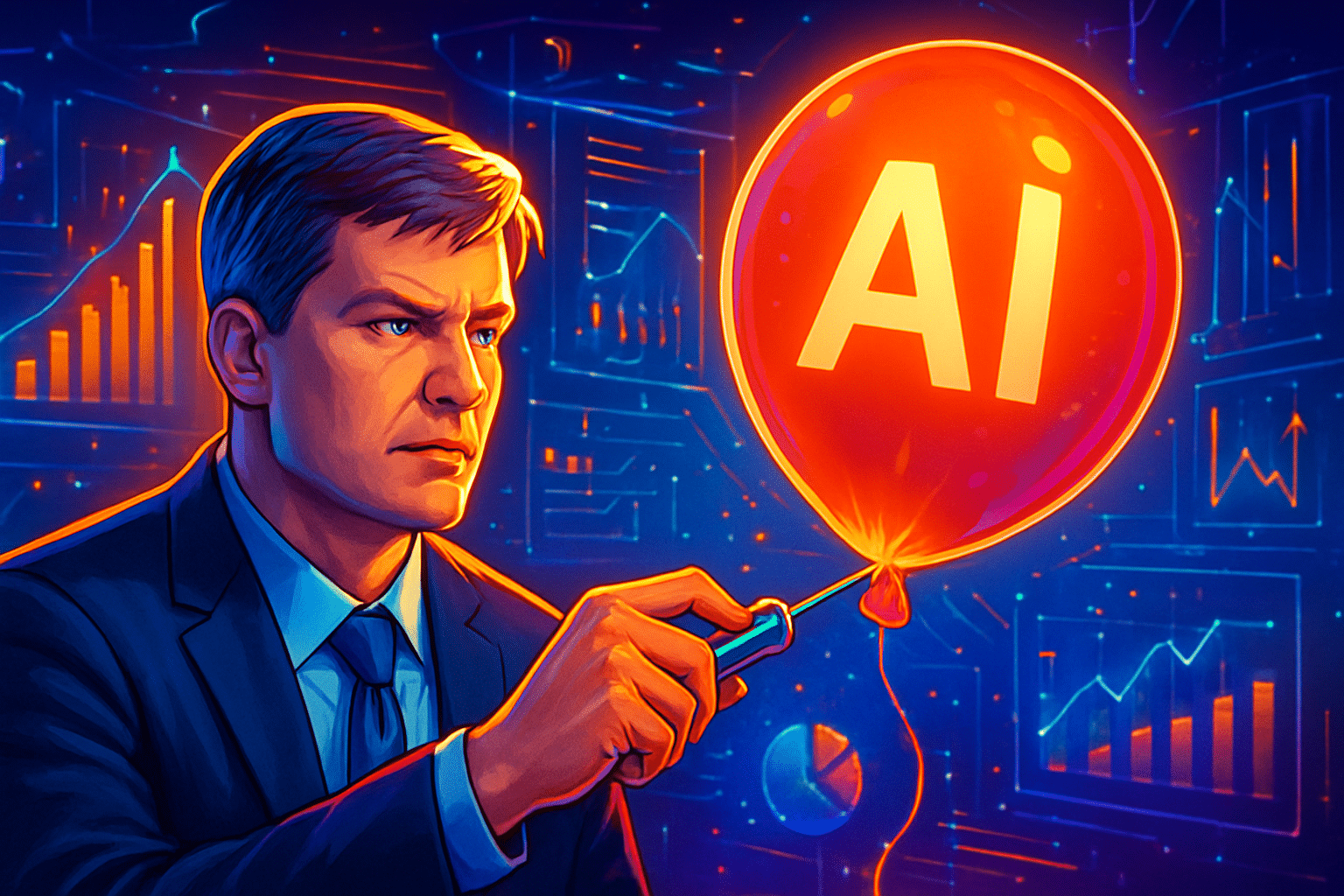 Michael Burry đặt cược hàng tỷ USD AI sẽ vỡ Michael Burry đặt cược hàng tỷ USD AI sẽ vỡ bong bóng