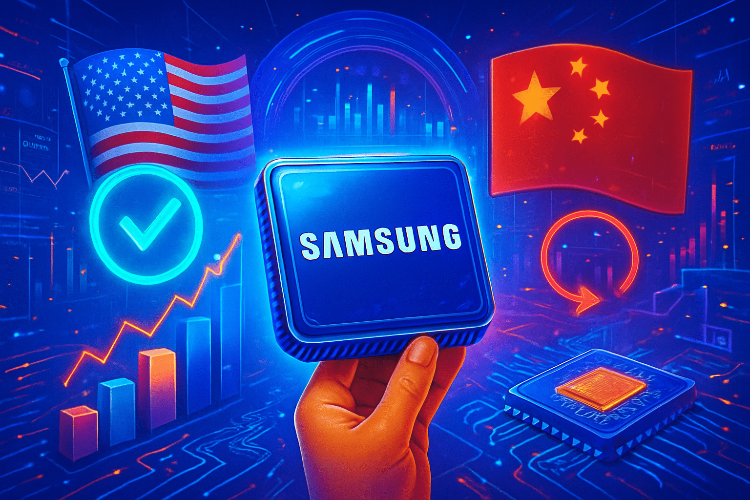 Mỹ cấp phép xuất khẩu chip sang Trung Quốc cho Mỹ cấp phép xuất khẩu chip sang Trung Quốc cho Samsung