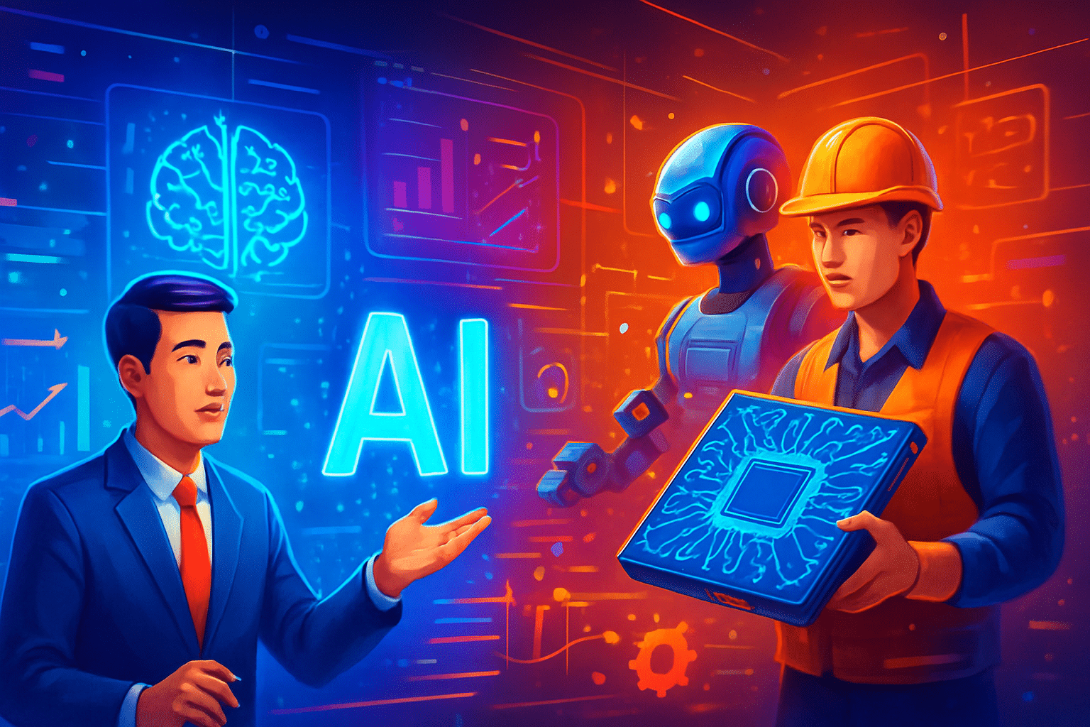 Thị trường AI phân hóa giữa bên kiếm tiền phần Thị trường AI phân hóa giữa bên kiếm tiền phần mềm và xây phần cứng