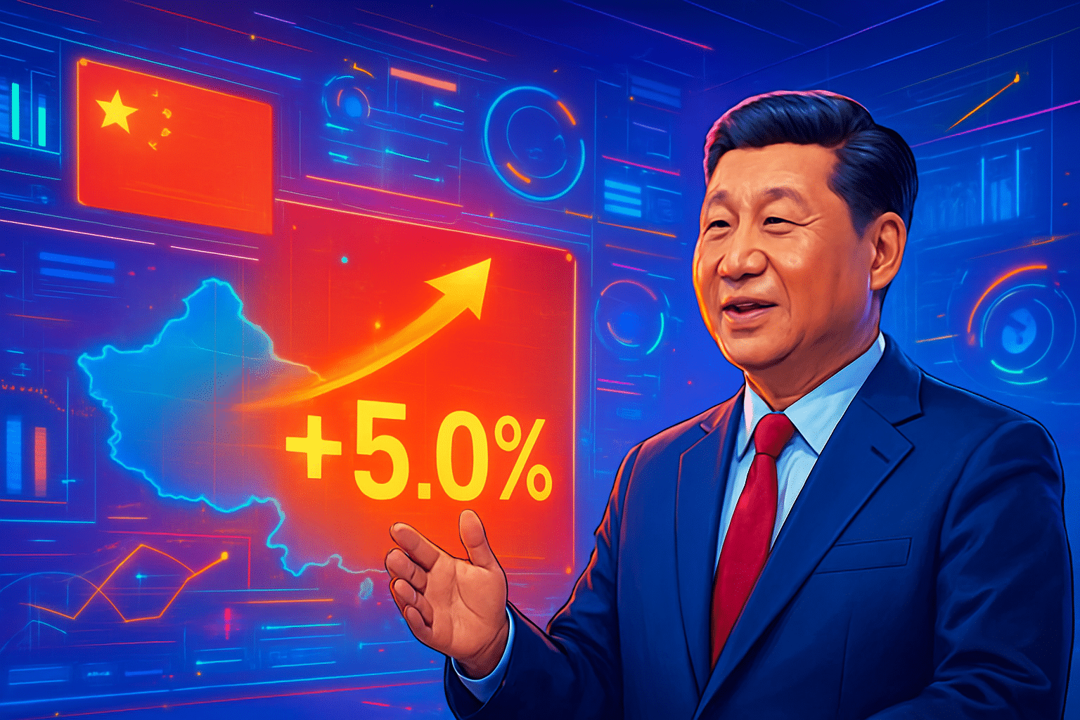 Trung Quốc đạt tăng trưởng GDP 5% năm 2025, ông Trung Quốc đạt tăng trưởng GDP 5% năm 2025, ông Tập tuyên bố