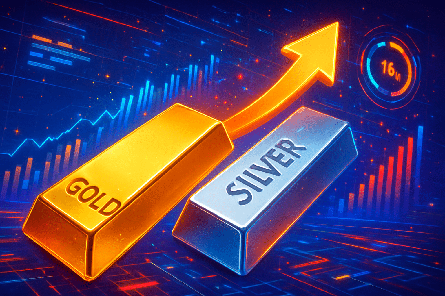 Vàng và bạc lập kỷ lục, vốn hóa cộng thêm Vàng và bạc lập kỷ lục, vốn hóa cộng thêm 16 nghìn tỷ USD