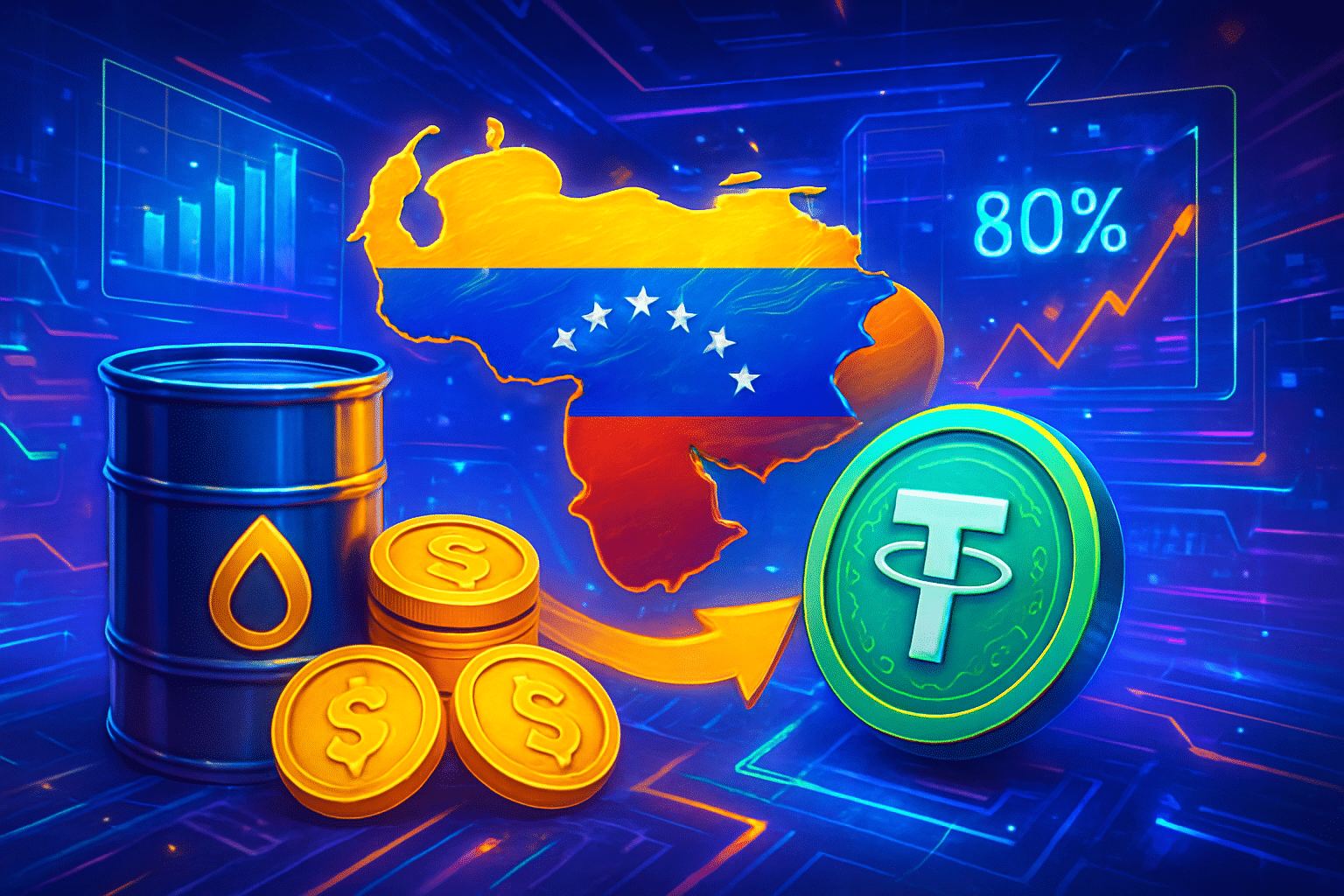 Venezuela thu 80% doanh thu bán dầu bằng USDT Venezuela thu 80% doanh thu bán dầu bằng USDT
