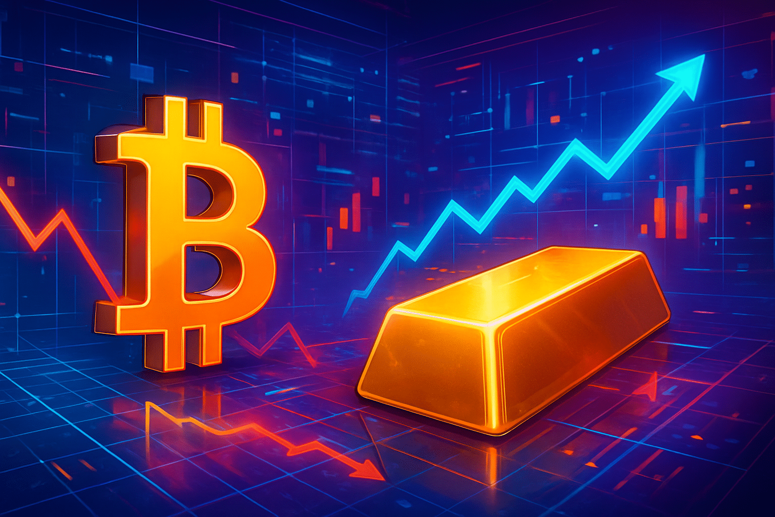 Bitcoin lao dốc về 86.000 USD khi vàng tiến sát 5.000 USD