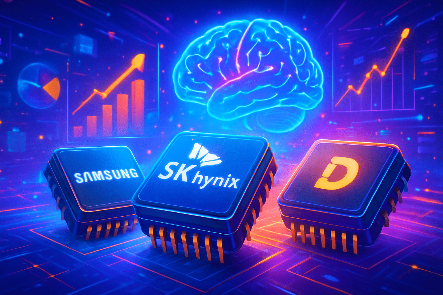 Các ông lớn chip Hàn Quốc tăng mạnh nhờ nhu cầu bộ nhớ AI tăng vọt