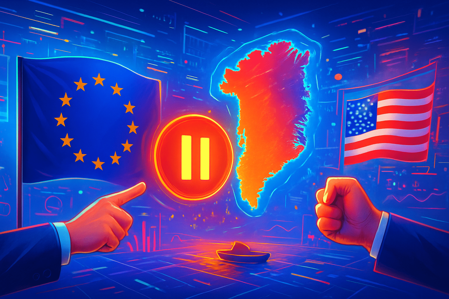 Châu Âu đình chỉ thỏa thuận thương mại Mỹ vì tranh chấp Greenland