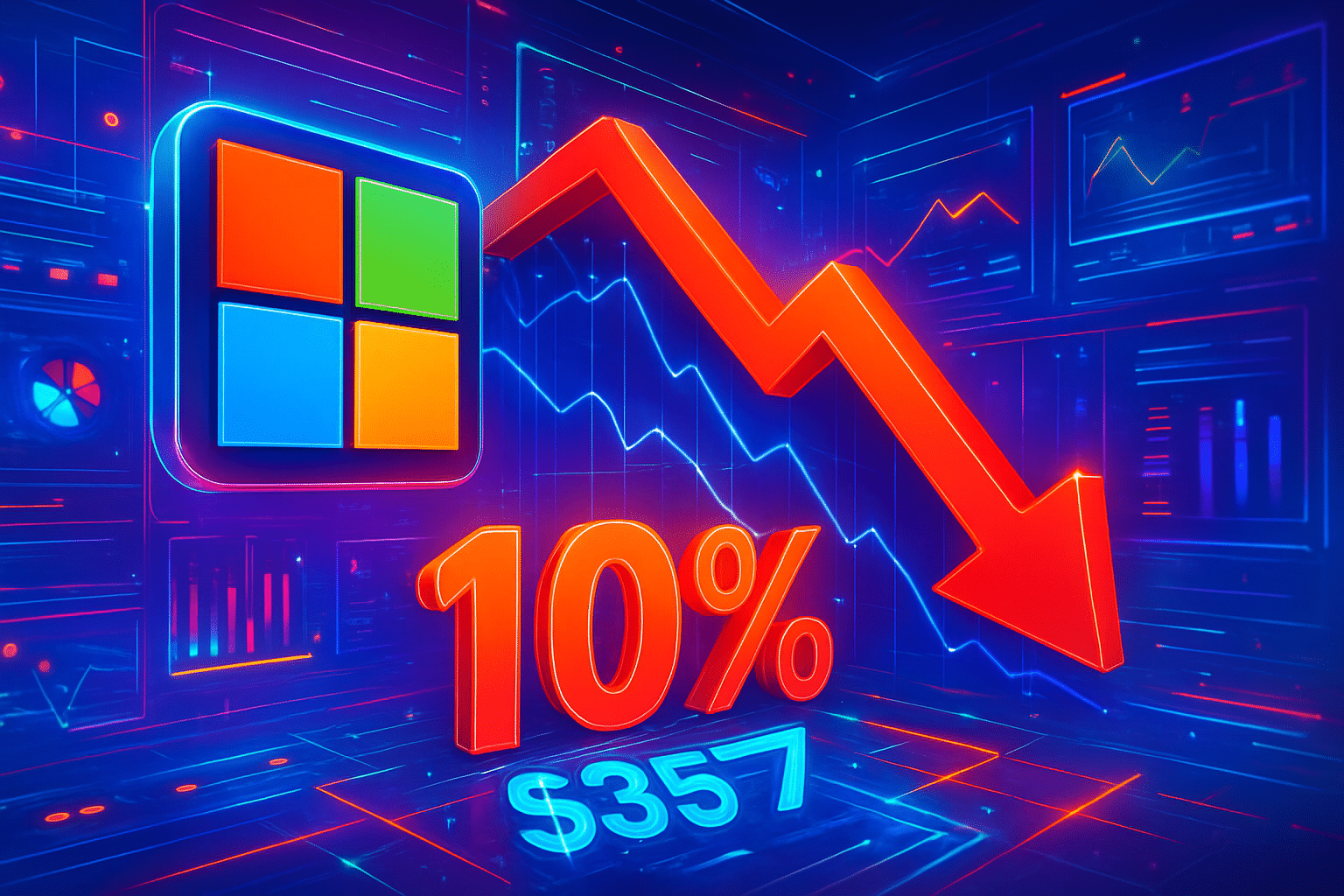 Cổ phiếu Microsoft lao dốc 10%, thổi bay 357 tỷ USD vốn hóa