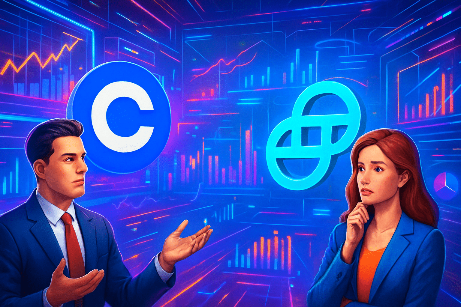 Coinbase và Gemini mở rộng ngoài crypto, nhà đầu tư Coinbase và Gemini mở rộng ngoài crypto, nhà đầu tư chia rẽ kỳ vọng