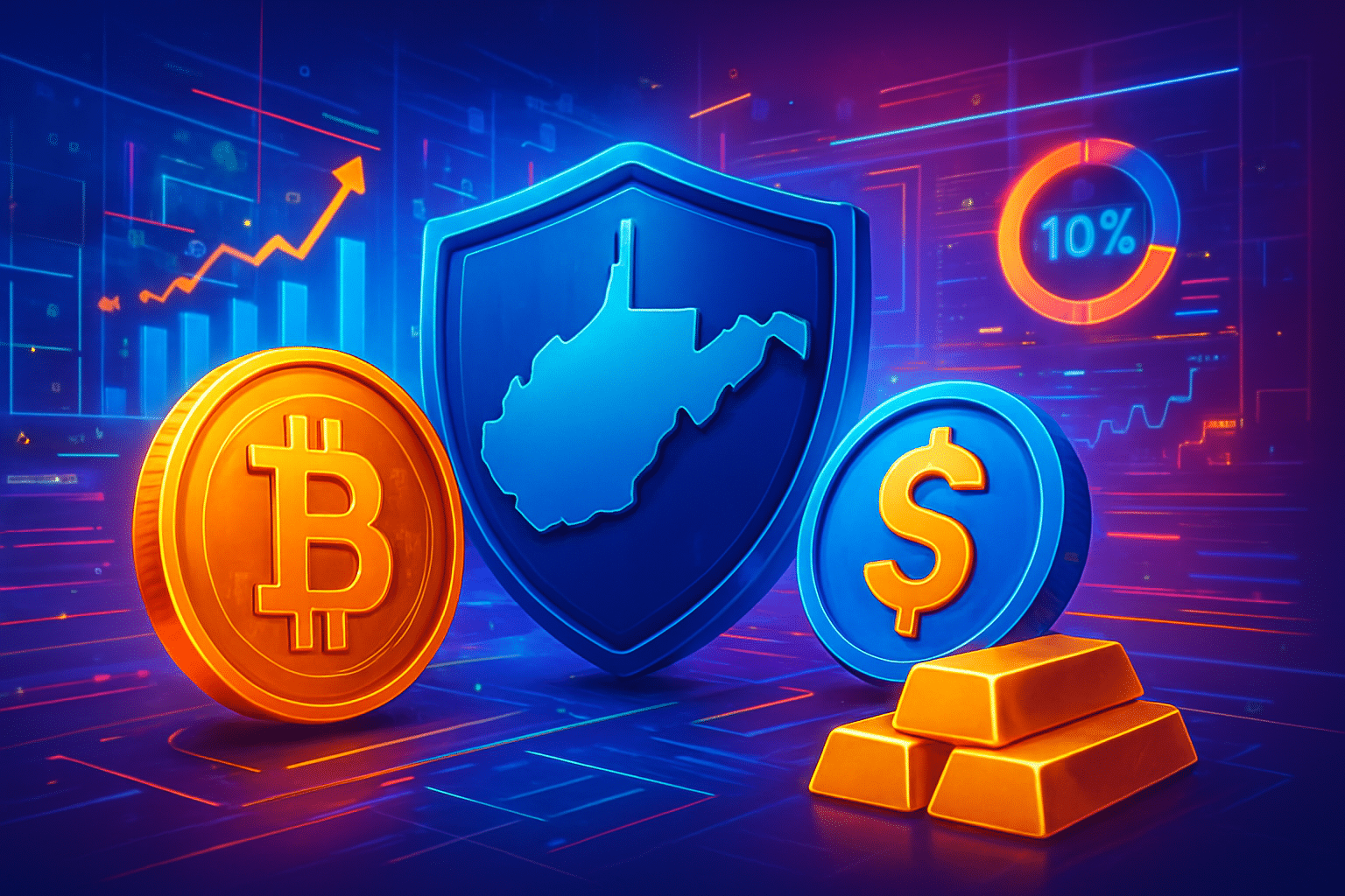 Dự luật West Virginia cho phép Kho bạc đầu tư Dự luật West Virginia cho phép Kho bạc đầu tư 10% vào crypto và vàng