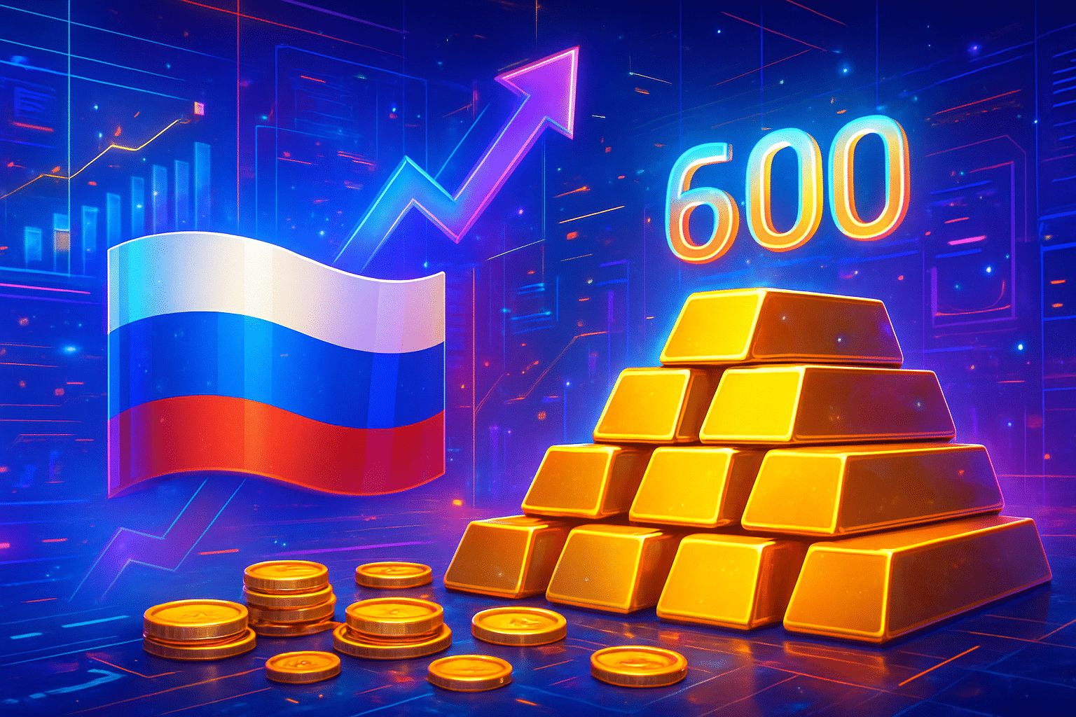 Dự trữ vàng của Nga tăng hơn 600 tấn trong Dự trữ vàng của Nga tăng hơn 600 tấn trong 1 năm