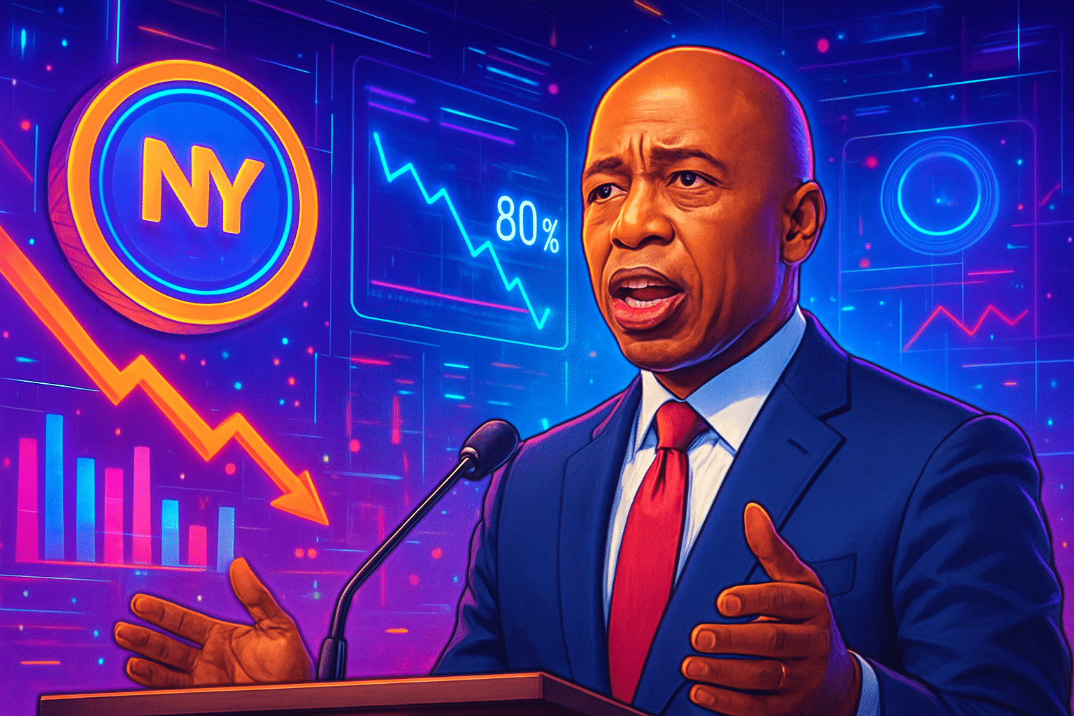 Eric Adams phủ nhận trục lợi khi NYC Token lao Eric Adams phủ nhận trục lợi khi NYC Token lao dốc 80% sau ra mắt
