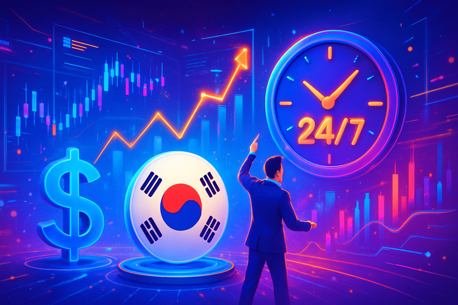 Hàn Quốc mở giao dịch ngoại hối 24/7 từ tháng Hàn Quốc mở giao dịch ngoại hối 24/7 từ tháng 7 nhằm nâng hạng MSCI