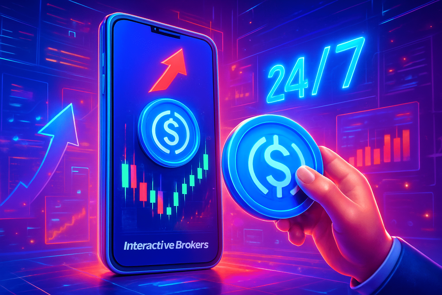 Interactive Brokers cho nạp USDC để giao dịch 24/7 Interactive Brokers cho nạp USDC để giao dịch 24/7