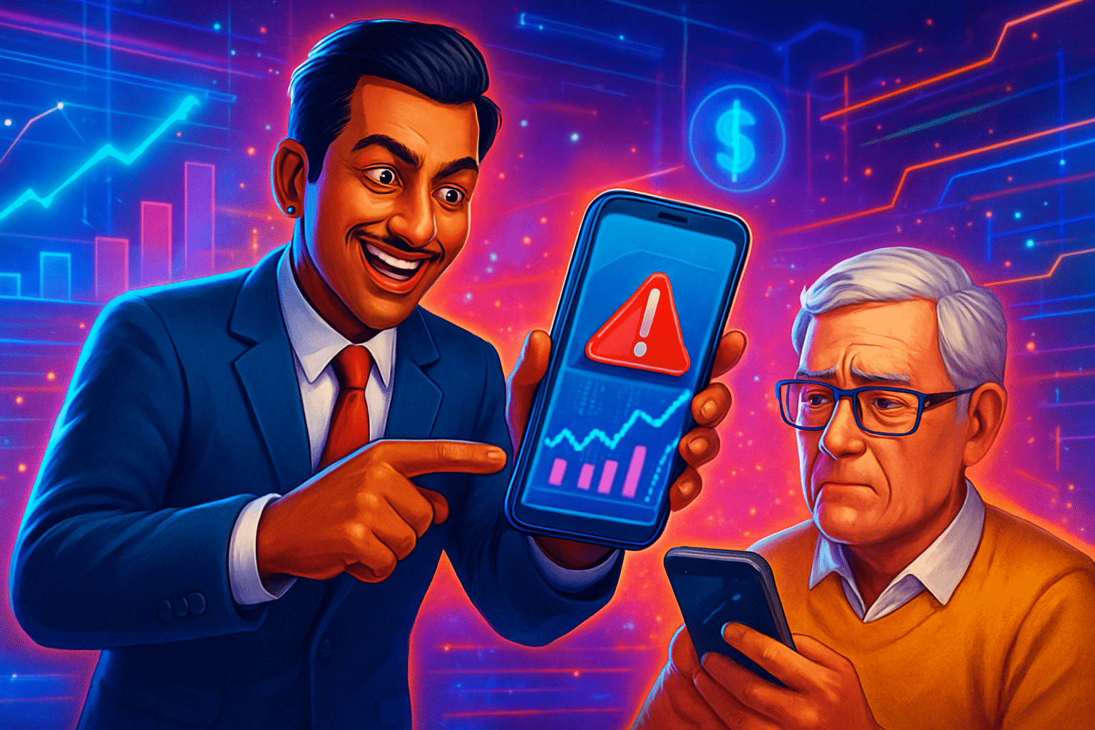 Kẻ lừa đảo Ấn Độ nhắm người về hưu bằng Kẻ lừa đảo Ấn Độ nhắm người về hưu bằng app giao dịch giả