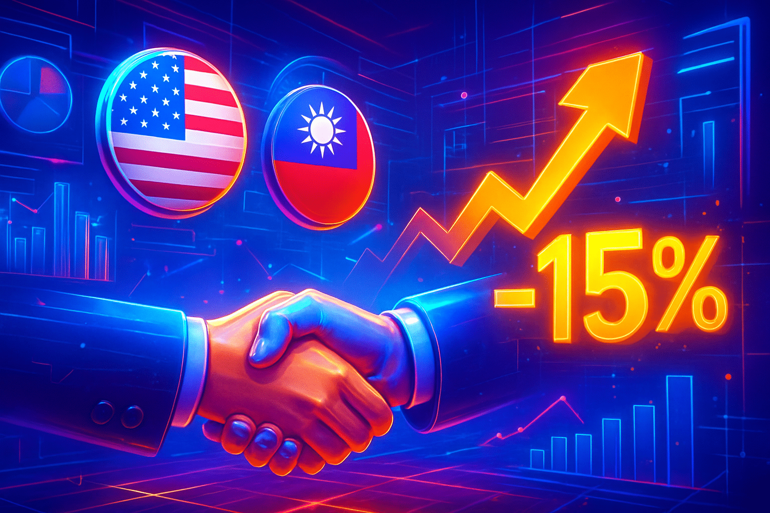 Mỹ và Đài Loan tiến gần thỏa thuận thương mại, Mỹ và Đài Loan tiến gần thỏa thuận thương mại, giảm thuế 15%