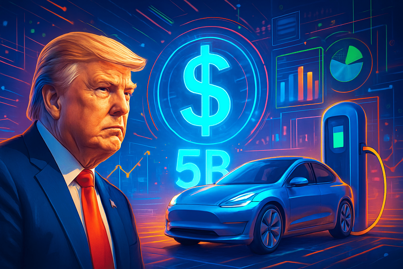 Tòa Mỹ: Trump dừng 5 tỷ USD cấp vốn trạm sạc EV trái luật