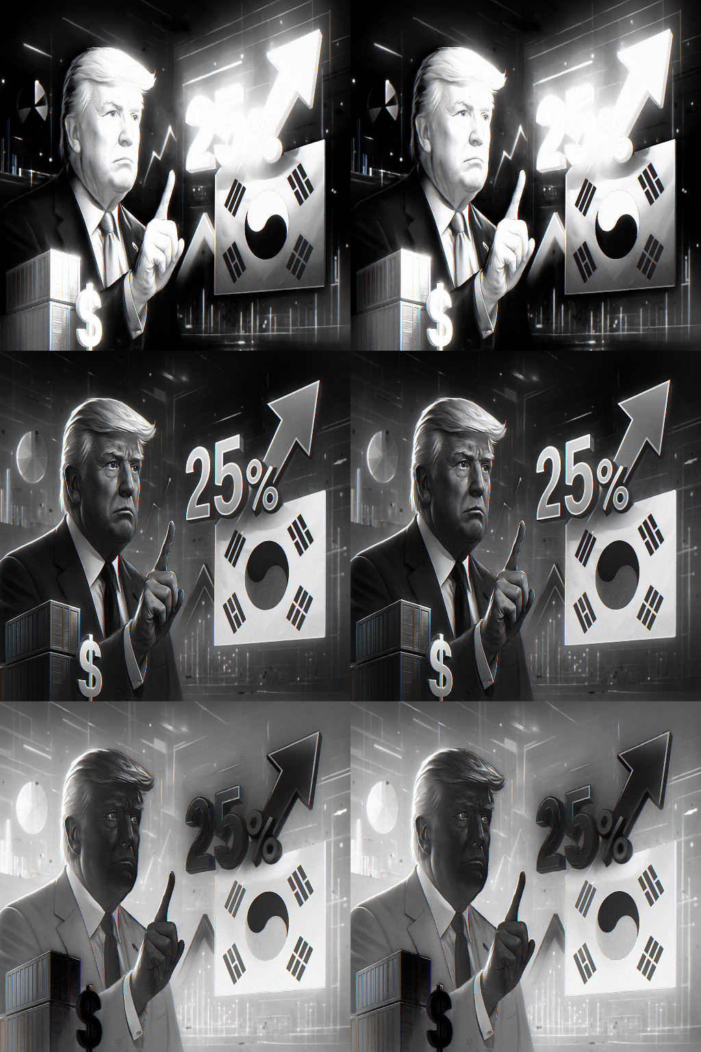 Trump dọa tăng thuế quan thêm 25% với hàng nhập Trump dọa tăng thuế quan thêm 25% với hàng nhập khẩu Hàn Quốc