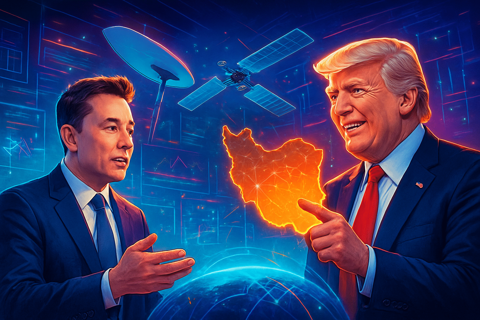 Trump tham vấn Musk dùng Starlink khôi phục internet Iran Trump tham vấn Musk dùng Starlink khôi phục internet Iran