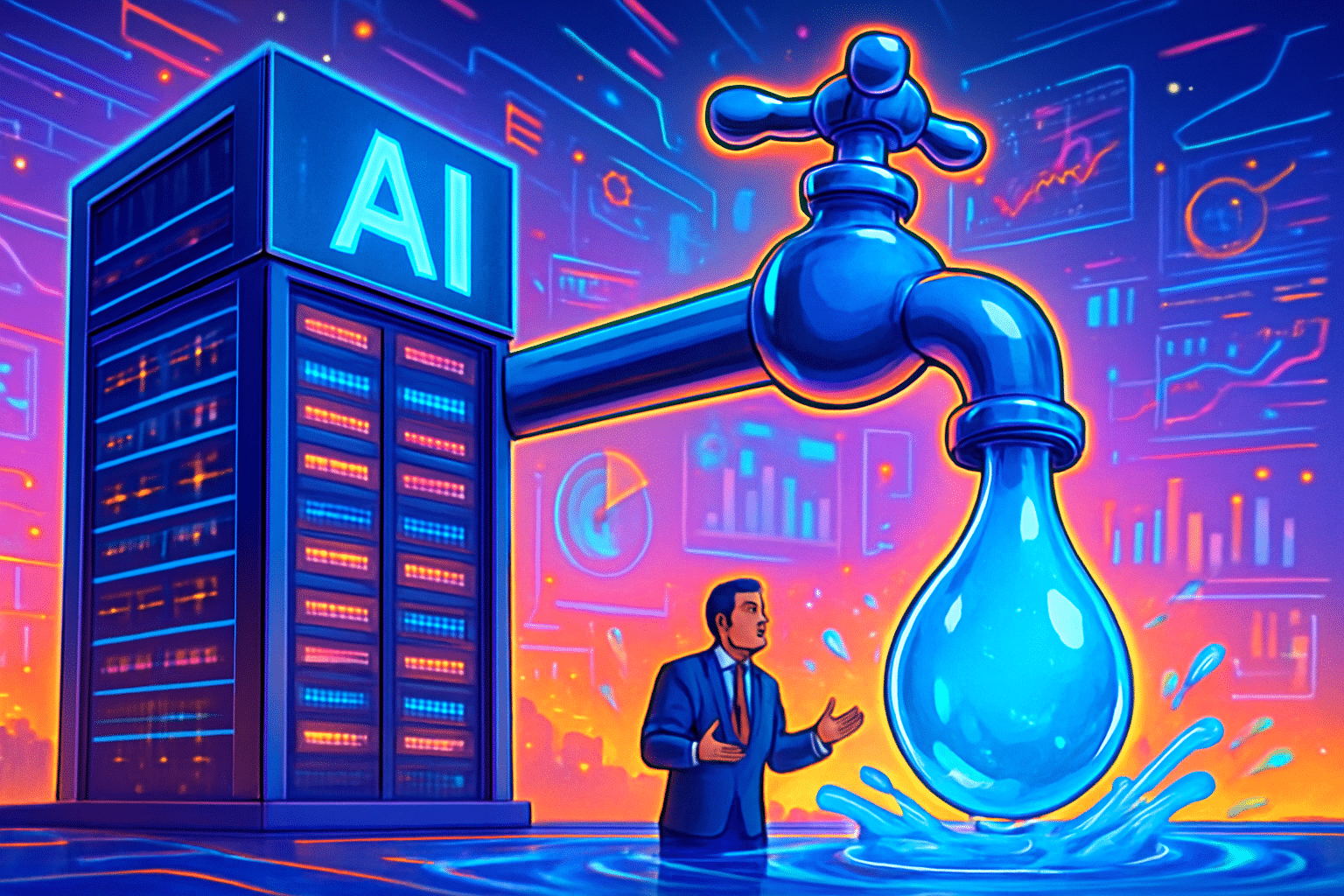 Trung tâm dữ liệu AI tiêu thụ nước khổng lồ, Trung tâm dữ liệu AI tiêu thụ nước khổng lồ, đe dọa an ninh nước địa phương