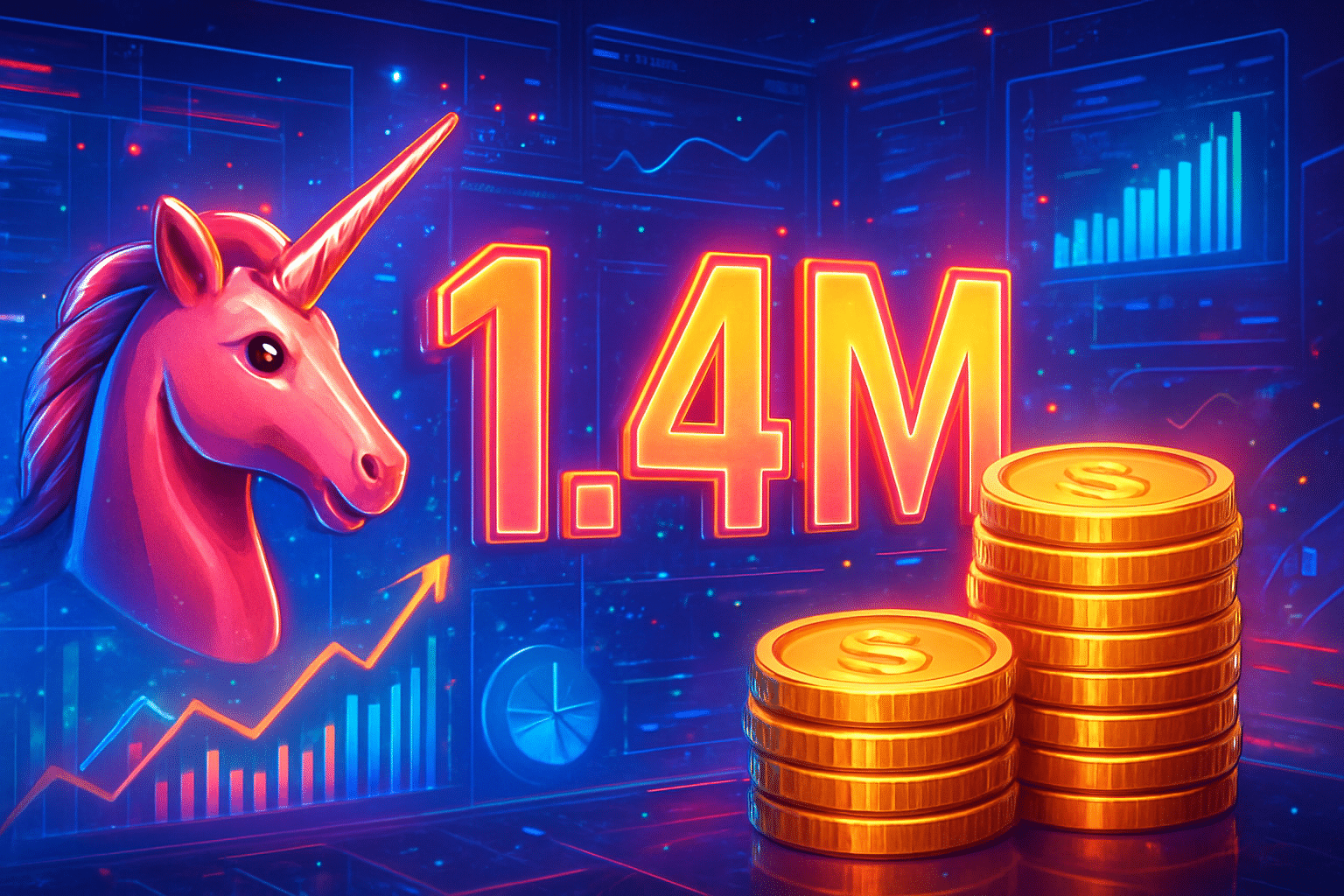 Uniswap lập kỷ lục doanh thu phí 1,4 triệu USD/ngày Uniswap lập kỷ lục doanh thu phí 1,4 triệu USD/ngày