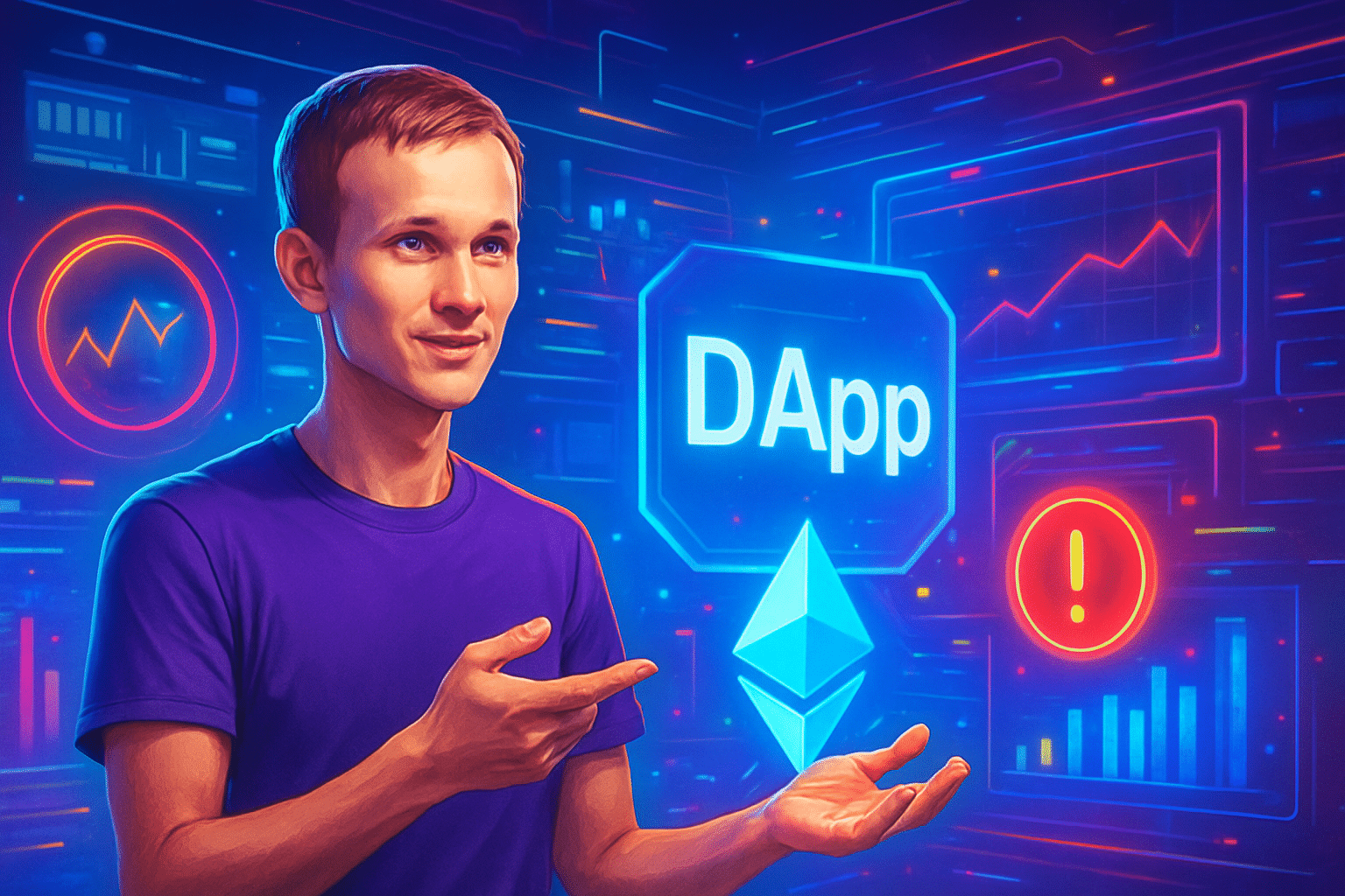 Vitalik Buterin thúc đẩy DApp trước lo ngại gián đoạn Vitalik Buterin thúc đẩy DApp trước lo ngại gián đoạn mạng