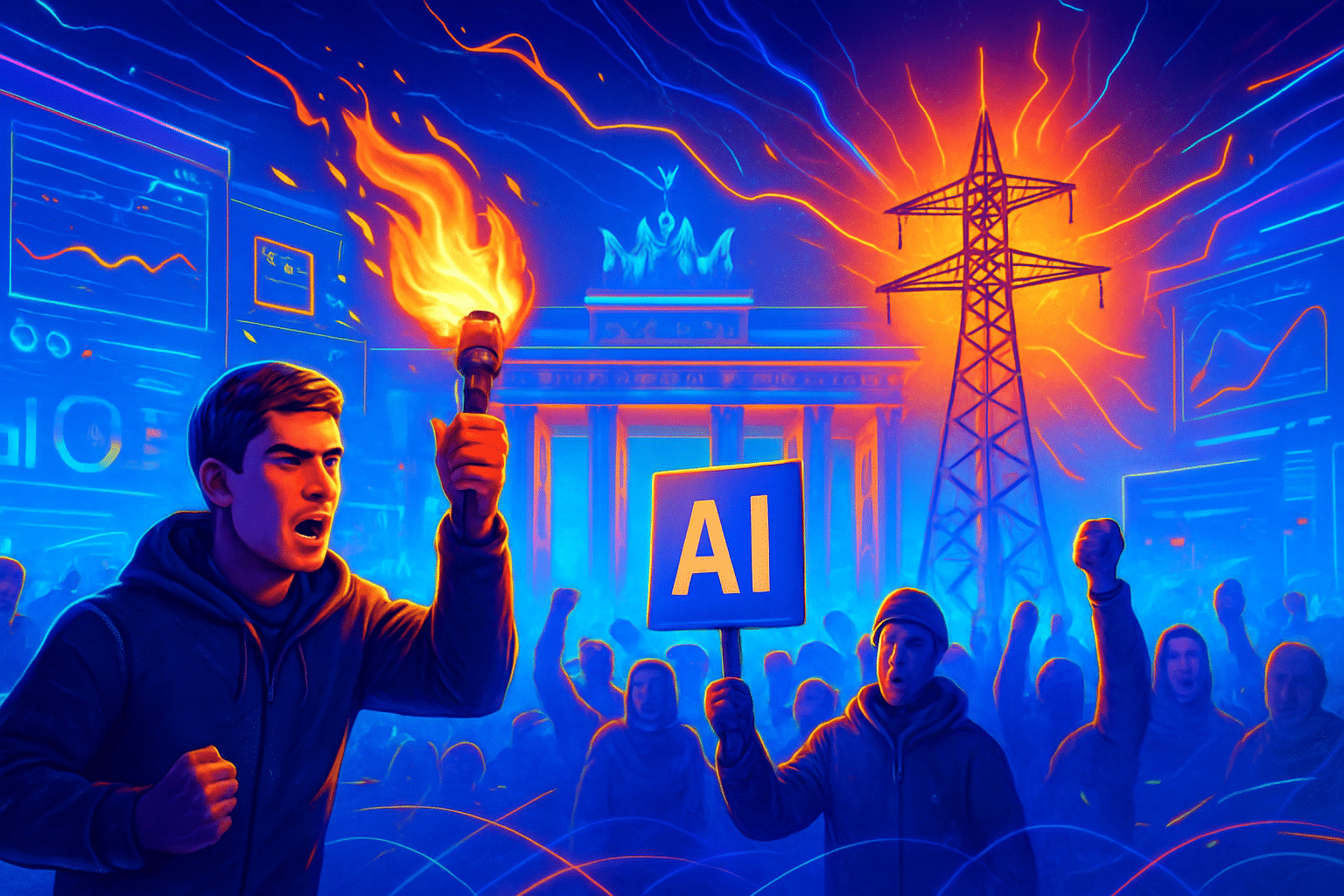 Vụ phóng hỏa liên quan biểu tình AI gây mất Vụ phóng hỏa liên quan biểu tình AI gây mất điện lớn ở Berlin