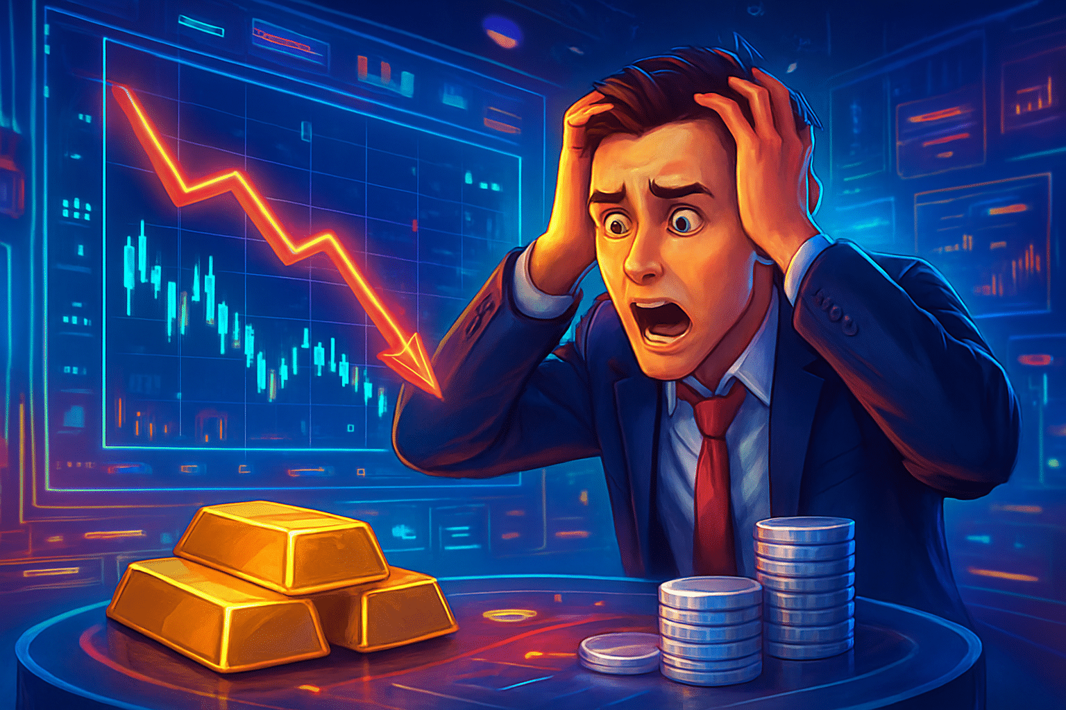 Nhà giao dịch vàng bạc hoảng loạn khi giá lao Nhà giao dịch vàng bạc hoảng loạn khi giá lao dốc tại Diamond District