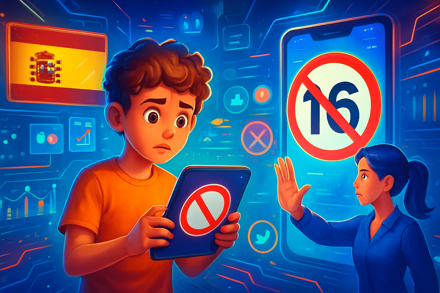 Tây Ban Nha cấm mạng xã hội với trẻ dưới 16 tuổi