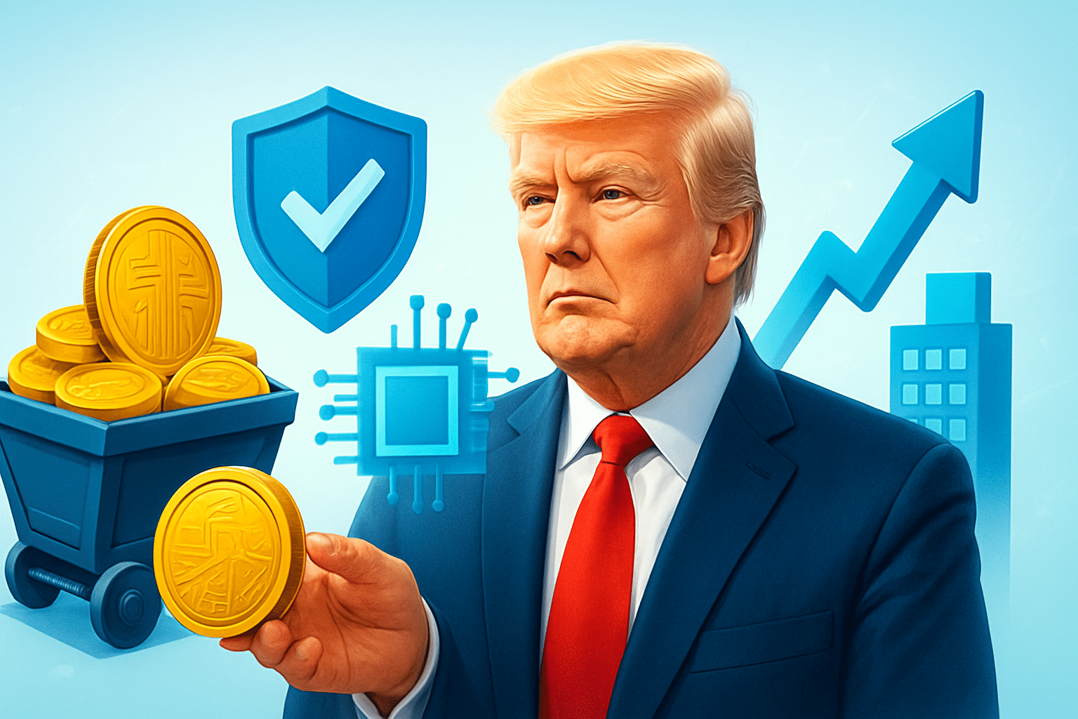 Trump biến tiền thuế thành cổ phần tại hãng khoáng Trump biến tiền thuế thành cổ phần tại hãng khoáng sản, chip