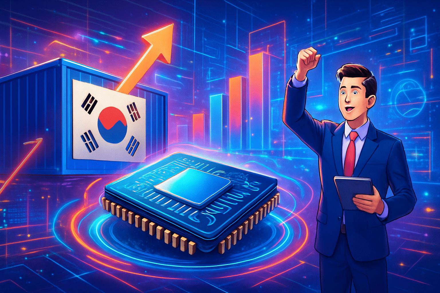 Xuất khẩu Hàn Quốc lập kỷ lục nhờ nhu cầu Xuất khẩu Hàn Quốc lập kỷ lục nhờ nhu cầu chip mạnh