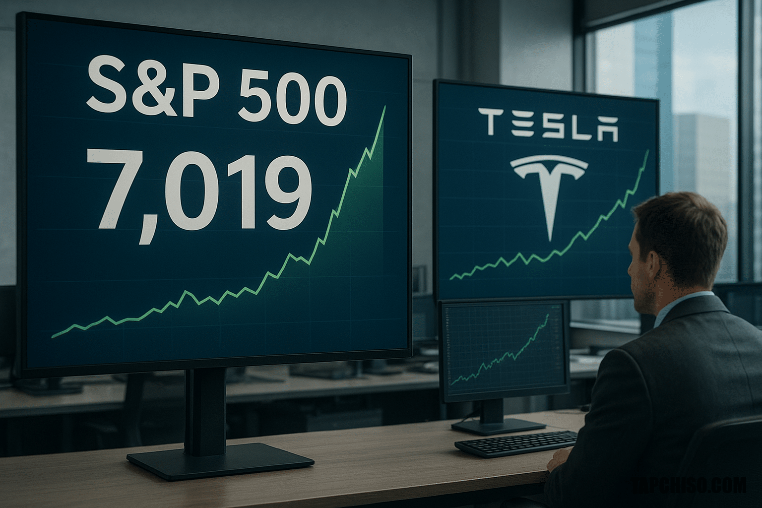 S&P 500 lập đỉnh mới 7.019 điểm, Tesla phục hồi S&P 500 lập đỉnh mới 7.019 điểm, Tesla phục hồi mạnh