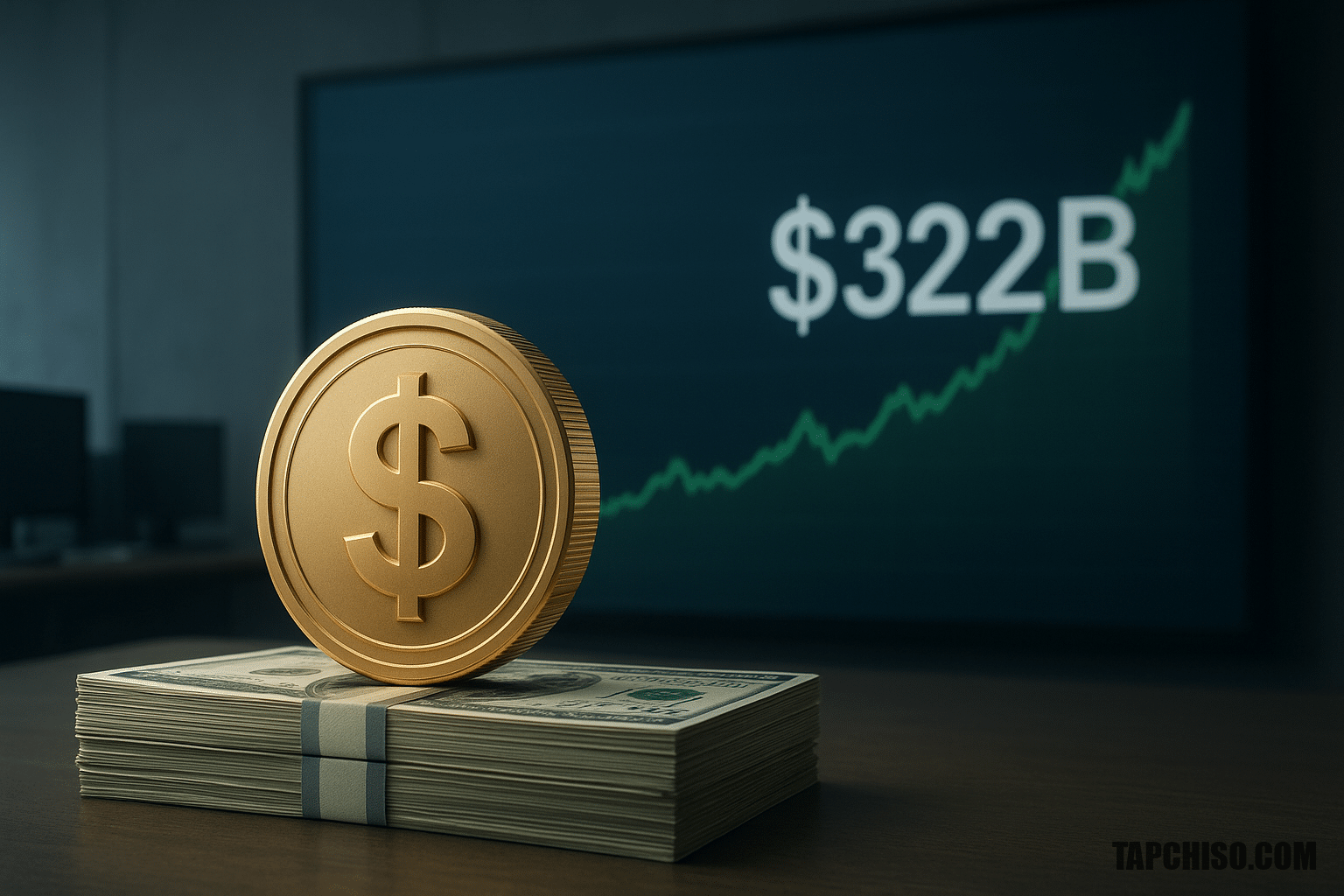 Stablecoin tăng thêm 2,25 tỷ USD, vốn hóa chạm 322 Stablecoin tăng thêm 2,25 tỷ USD, vốn hóa chạm 322 tỷ USD kỷ lục