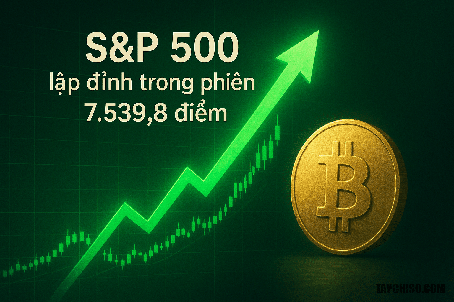 S&P 500 lập đỉnh trong phiên ở 7.539,8 điểm S&P 500 lập đỉnh trong phiên ở 7.539,8 điểm