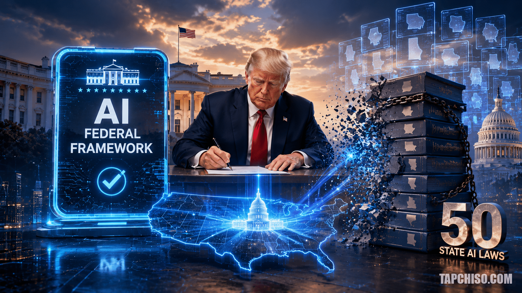Kế hoạch AI Trump- Thay 50 luật AI cấp bang bằng một bộ quy tắc Kế hoạch AI Trump: Thay 50 luật AI cấp bang bằng một bộ quy tắc