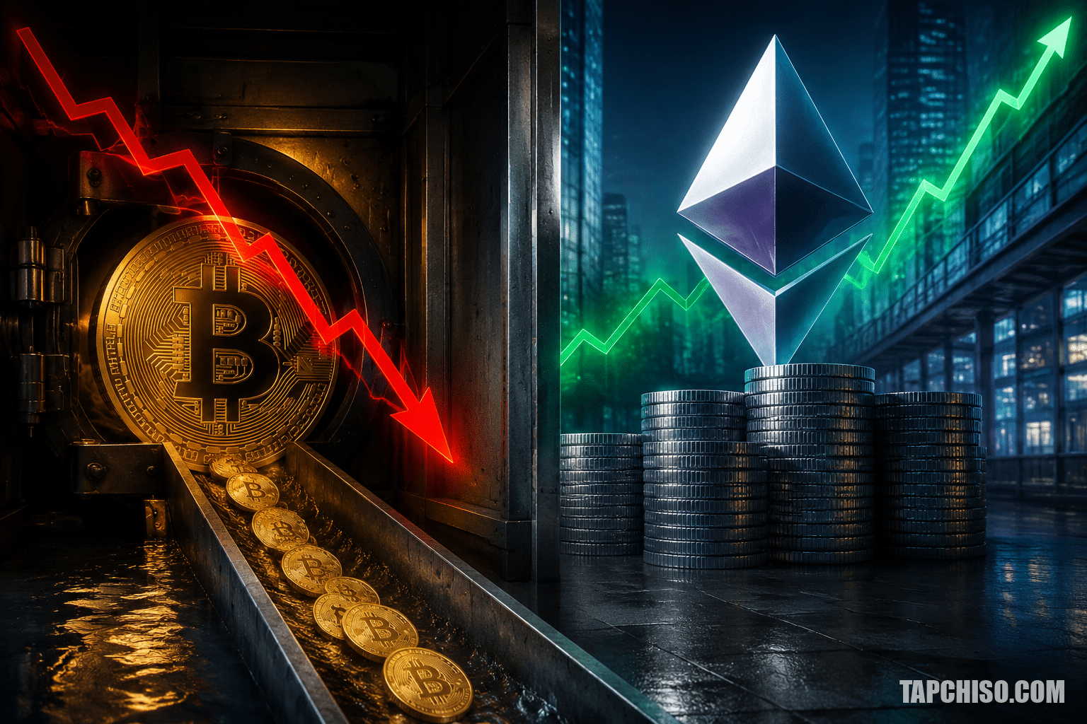 Khối lượng Bitcoin ETF xuống thấp nhất 21 tháng, Ether Khối lượng Bitcoin ETF xuống thấp nhất 21 tháng, Ether tăng