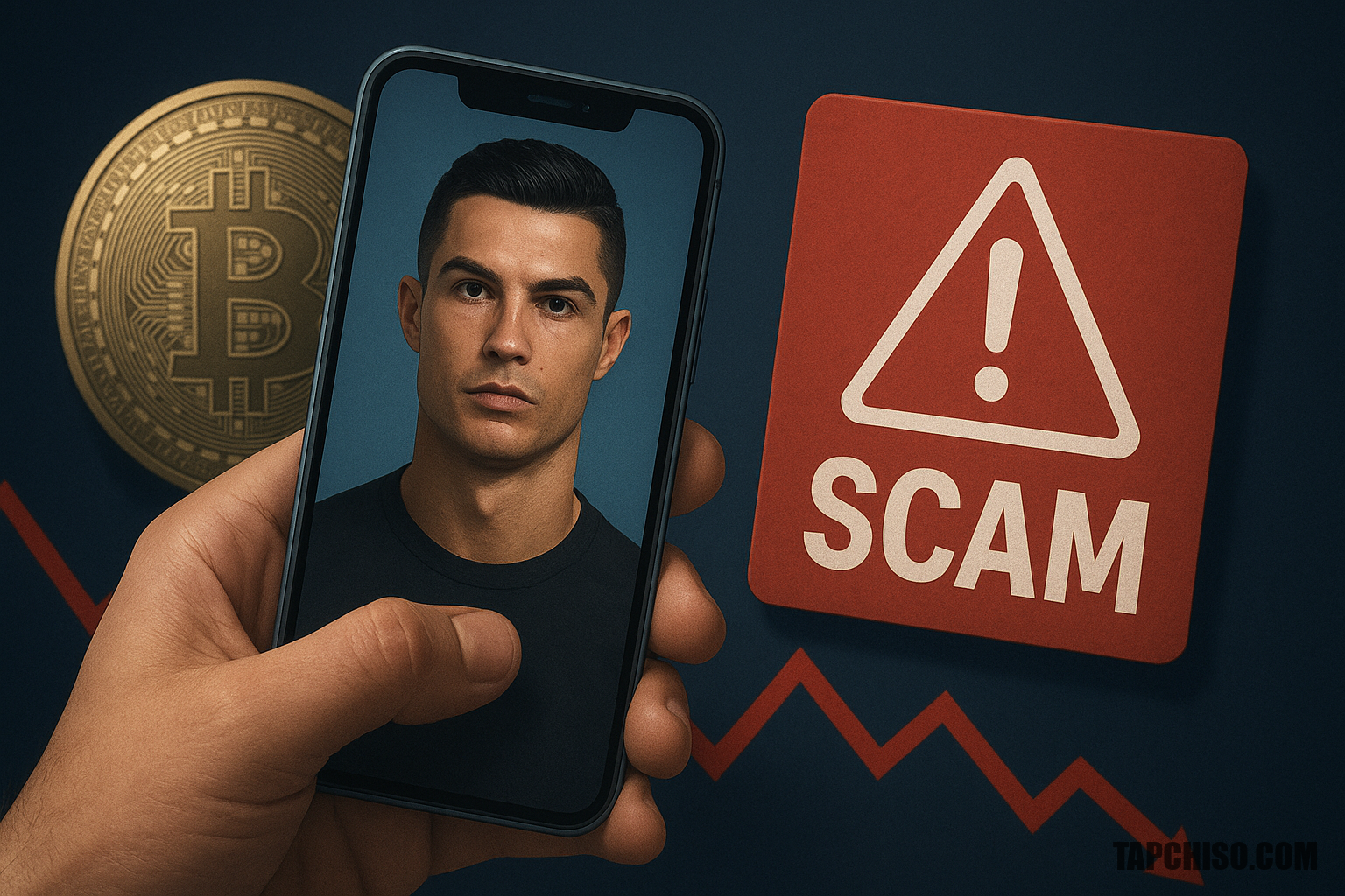 Mạo danh Cristiano Ronaldo để quảng bá lừa đảo tiền Mạo danh Cristiano Ronaldo để quảng bá lừa đảo tiền mã hóa