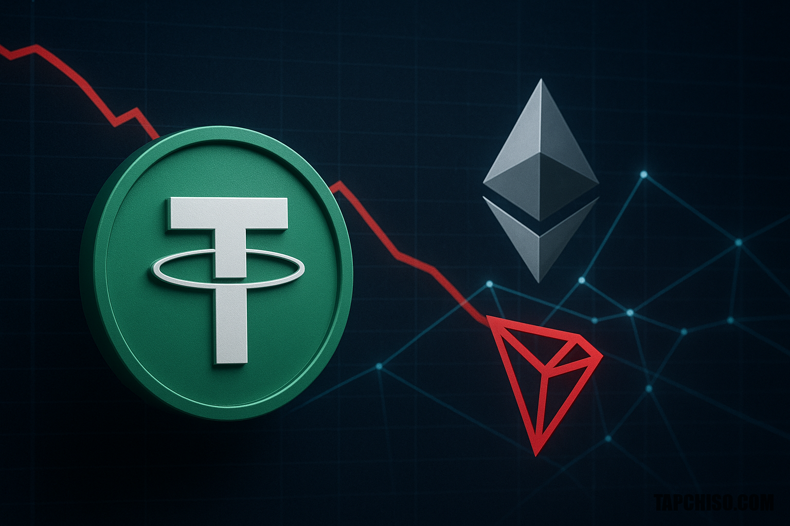 Nguồn cung USDT của Tether giảm trên Ethereum và TRON Nguồn cung USDT của Tether giảm trên Ethereum và TRON