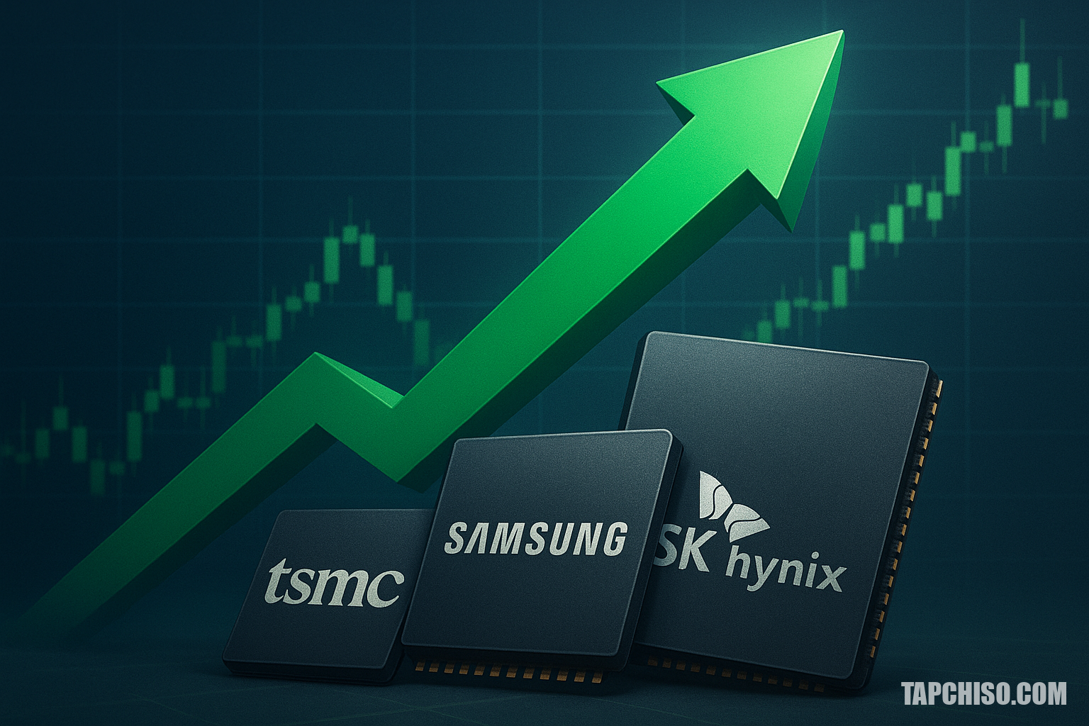 TSMC, Samsung và SK Hynix chiếm gần 30% thị trường TSMC, Samsung và SK Hynix chiếm gần 30% thị trường mới nổi