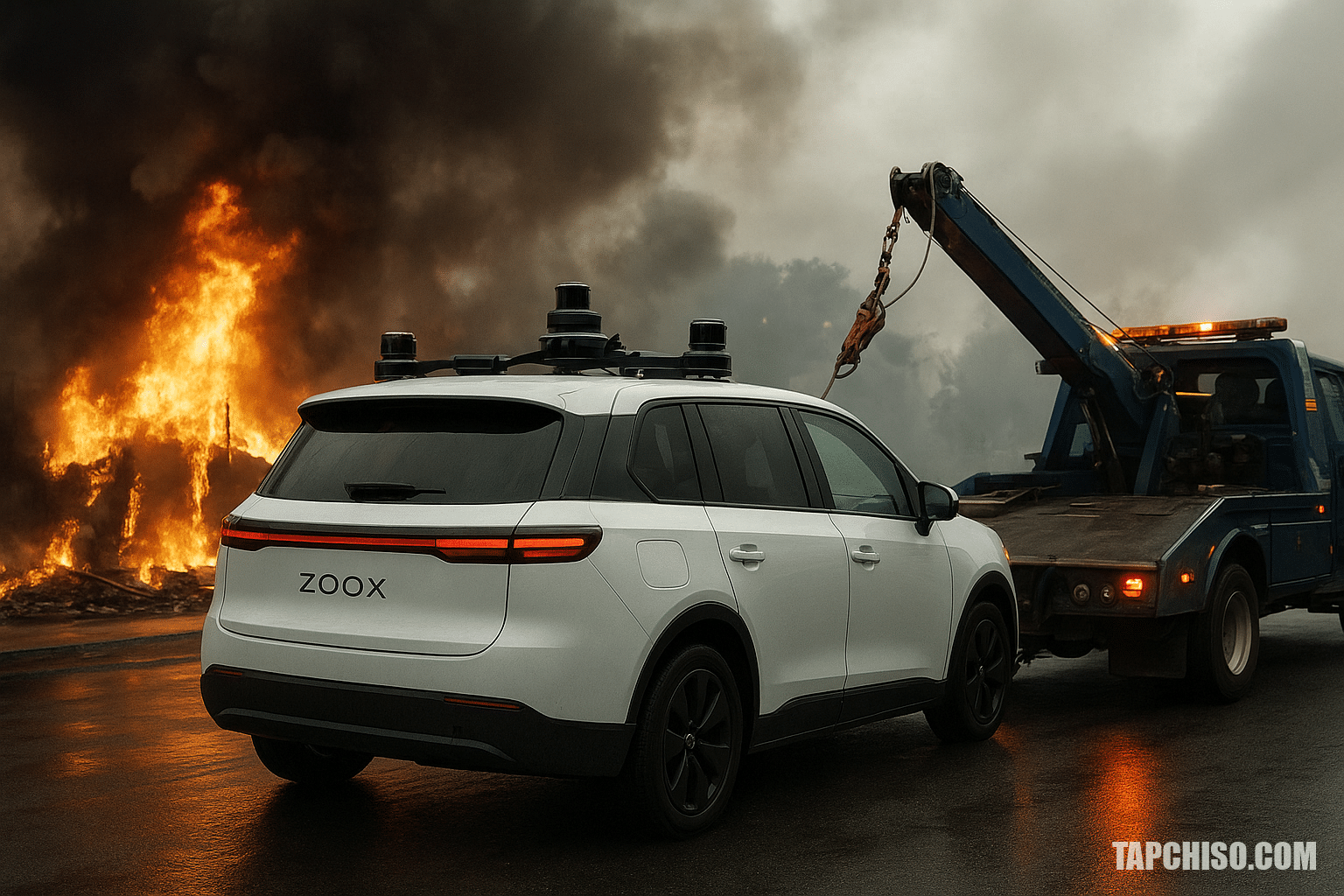 Zoox thu hồi toàn bộ 105 robotaxi sau sự cố Zoox thu hồi toàn bộ 105 robotaxi sau sự cố tại đám cháy