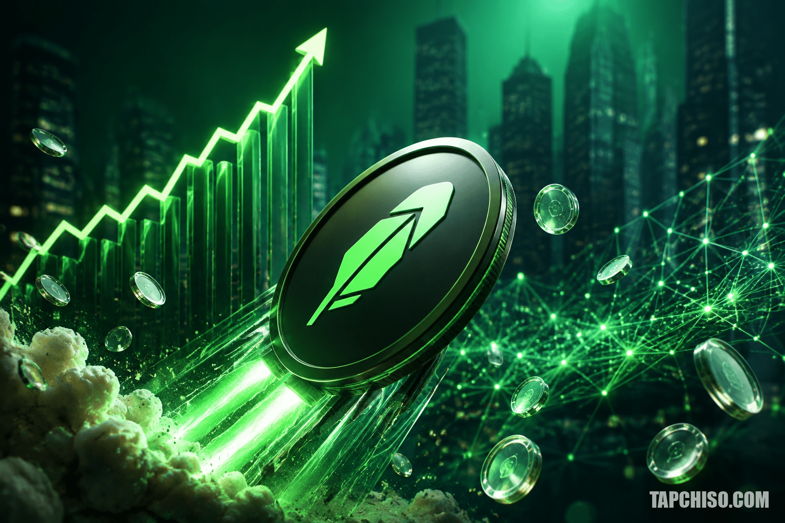 Robinhood Chain đạt kỷ lục với 874,8 triệu USD khối Robinhood Chain đạt kỷ lục với 874,8 triệu USD khối lượng DEX/ngày