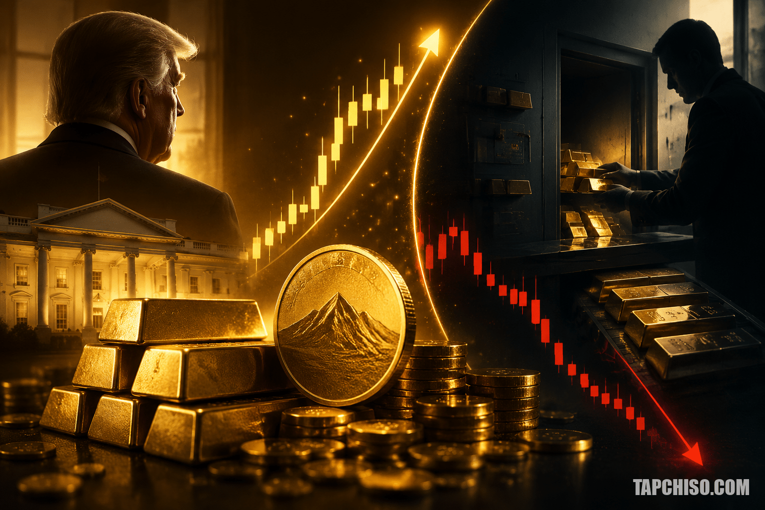 Tài khoản liên quan Trump đẩy giá GOLD trước khi Tài khoản liên quan Trump đẩy giá GOLD trước khi nội bộ bán ra