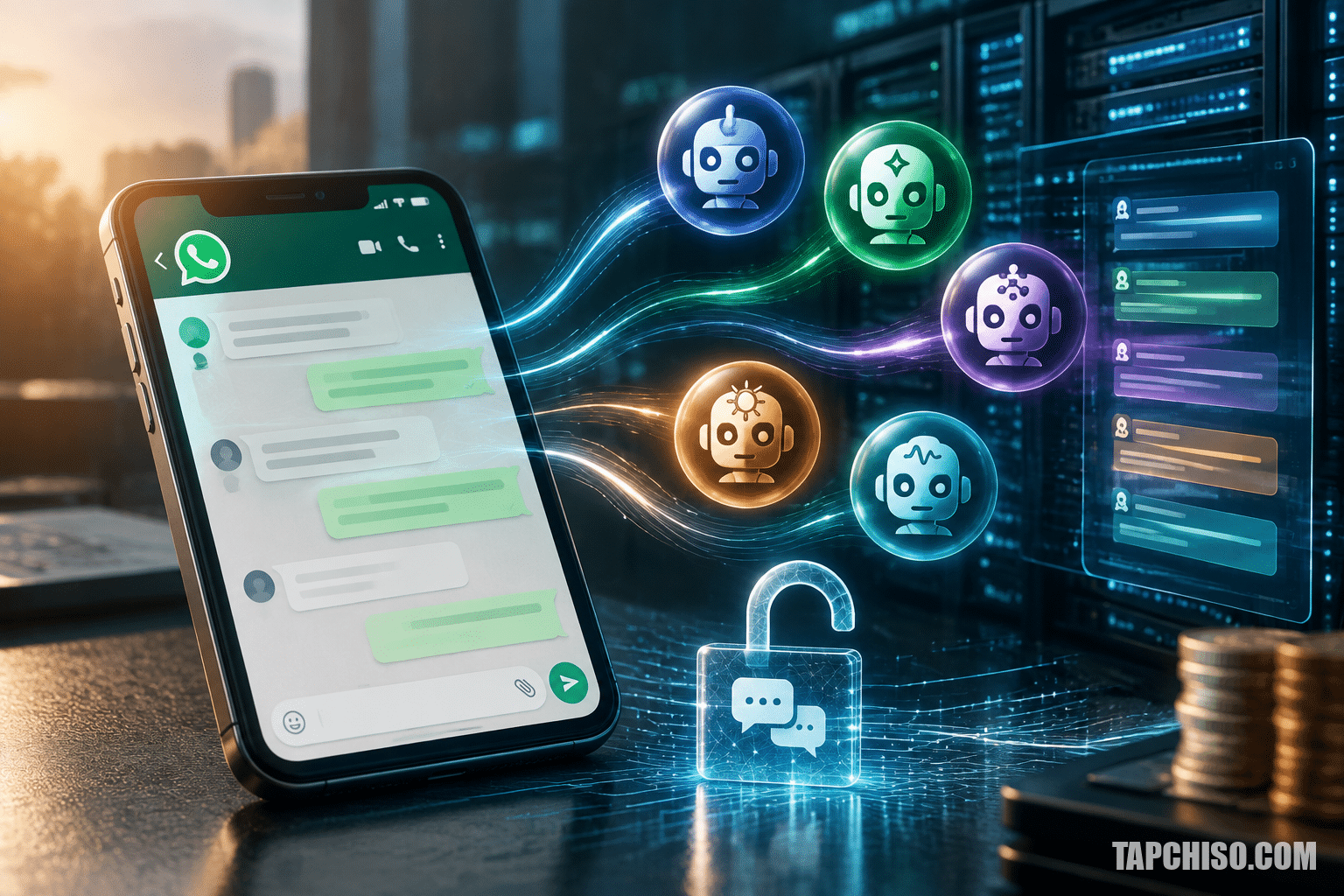 WhatsApp đưa 5 tác nhân AI bên ngoài vào cuộc WhatsApp đưa 5 tác nhân AI bên ngoài vào cuộc trò chuyện, không mã hóa